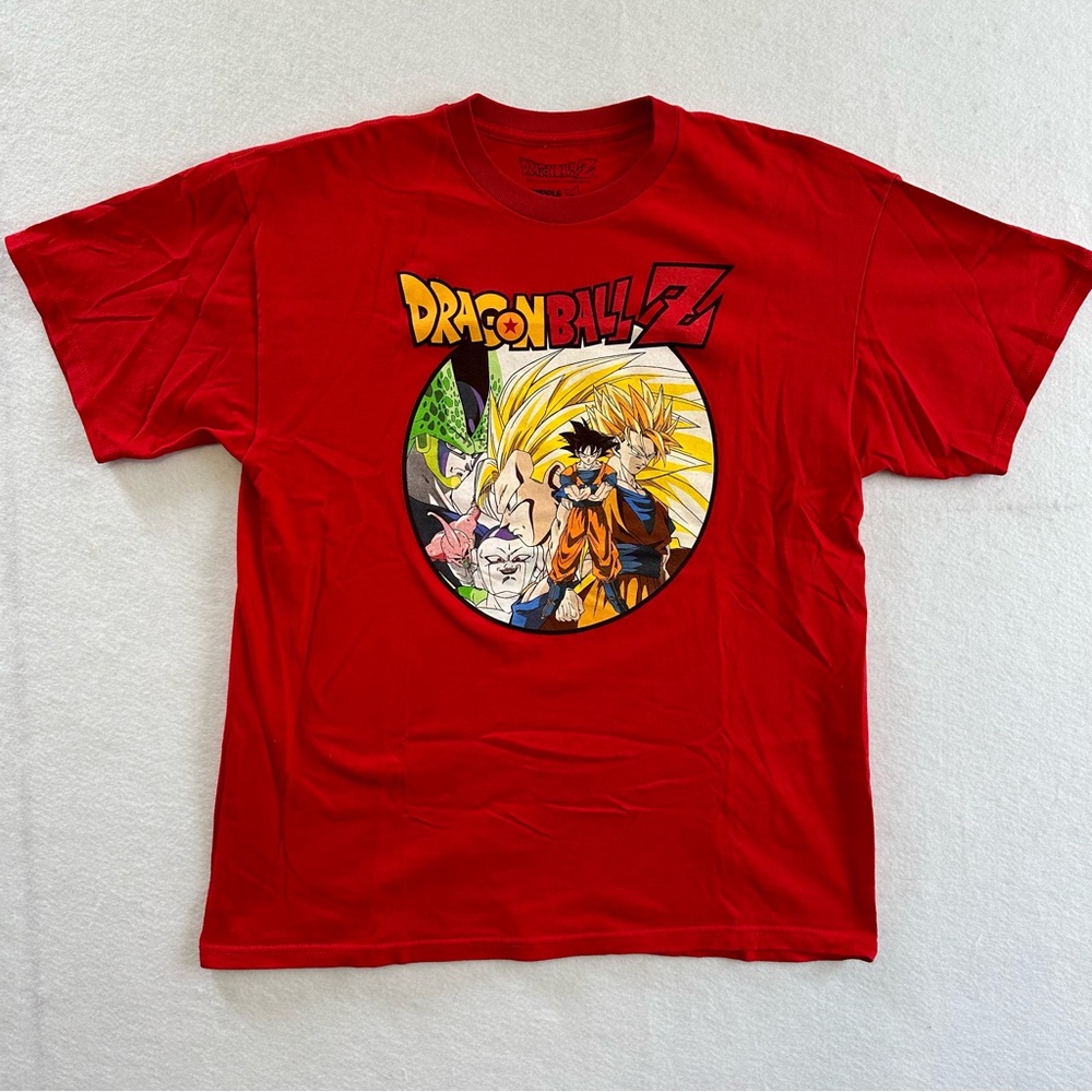 Dragon Ball Z Super Saiyan Villians Red T-Shirt Size XL Trunks Vegeta Goku Gohan